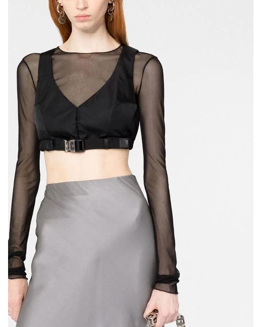 Givenchy Black 4G Buckle Vest Top
