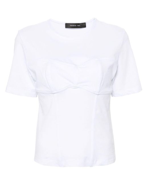 Camiseta con sujetador en 3D FEDERICA TOSI de color White
