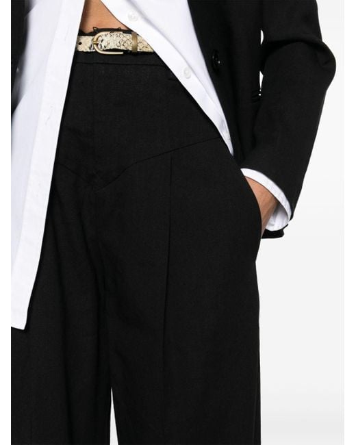 Pantalon Staya à coupe droite Isabel Marant en coloris Black