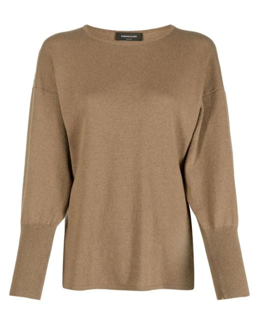 Fabiana Filippi Brown Fitted-Cuffs Sweater