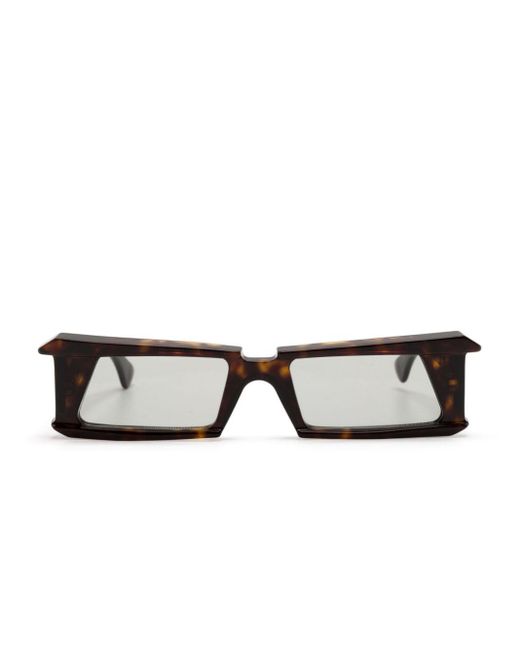 Kuboraum Brown Tortoiseshell Sculpted-frame Sunglasses
