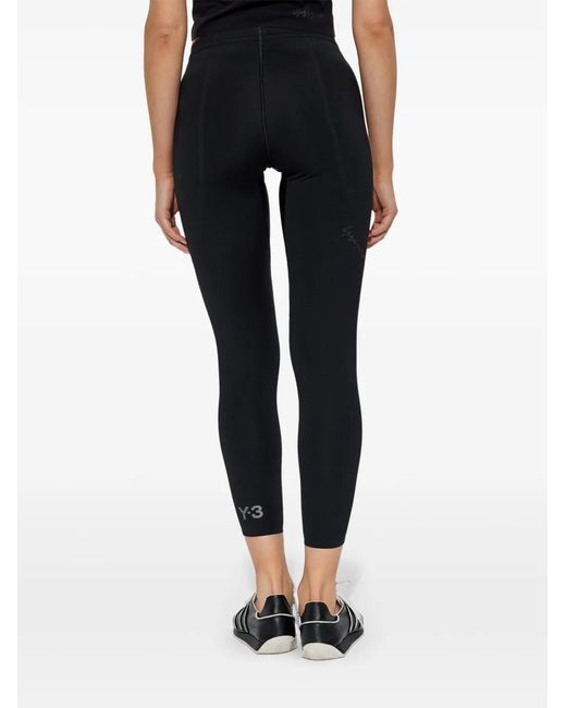 Y-3 Blue Logo-Embellished Performance Leggings