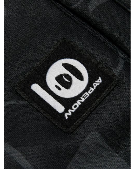 Aape By A Bathing Ape Black Ape Head Camouflage Track Pants for men