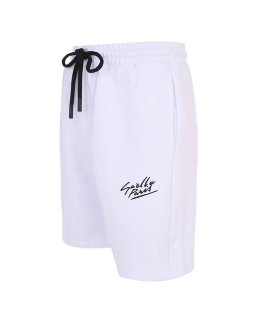 Gaelle Paris Blue Drawstring Shorts for men