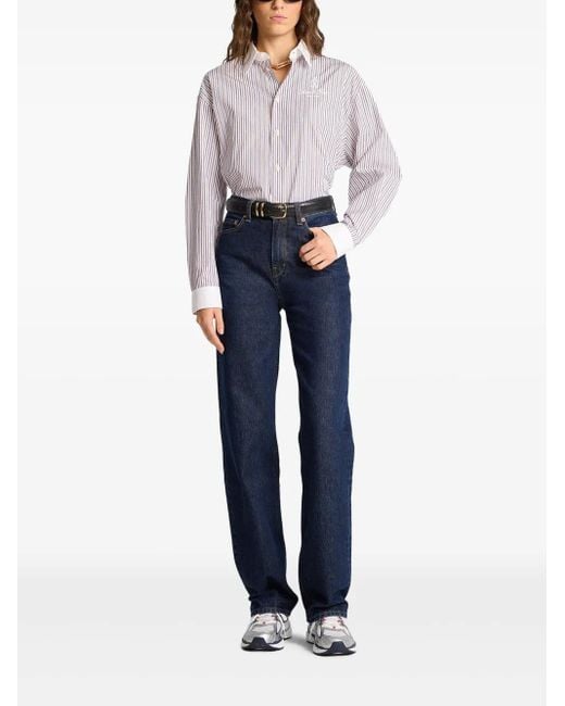 Sporty & Rich White Striped Shirt