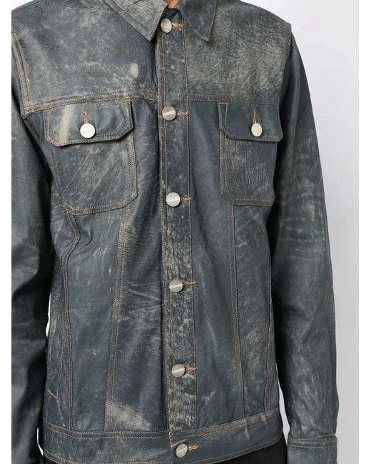 Private Stock Gray The François Distressed-Effect Jacket for men
