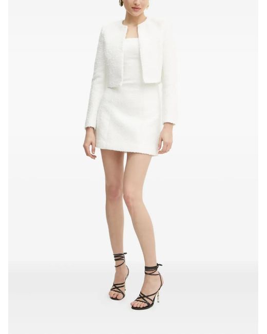 Guess White Bouclé Jacket