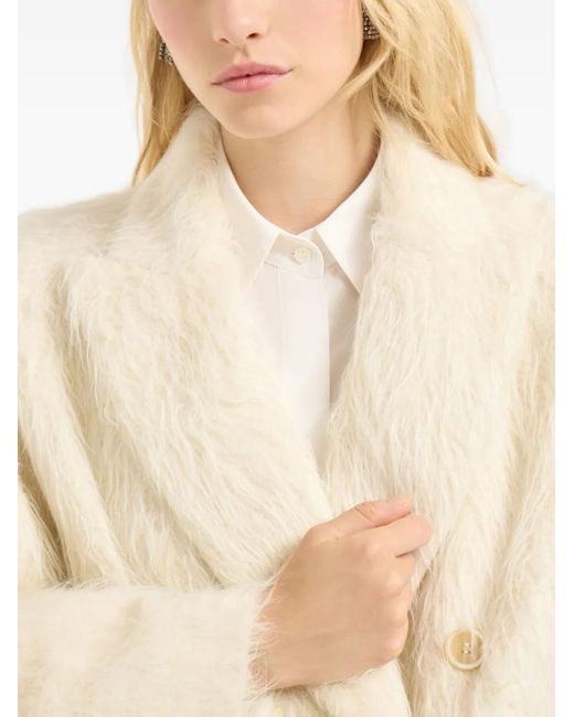 Brunello Cucinelli Jas Met Dubbele Rij Knopen in het Natural