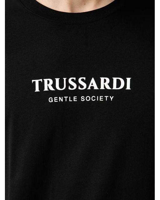 Trussardi Black Logo-Print Short-Sleeve T-Shirt for men