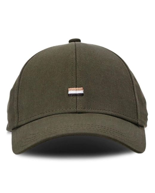 Boss Green Stripe-embroidered Cotton Cap for men