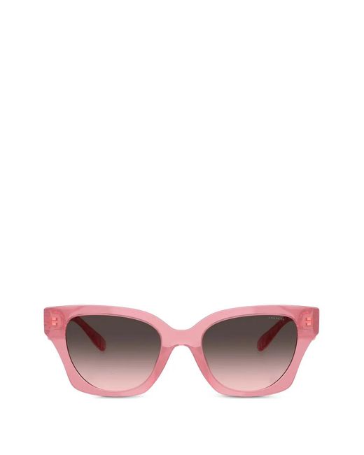 COACH Pink Quilted-Effect Square-Frame Sunglasses