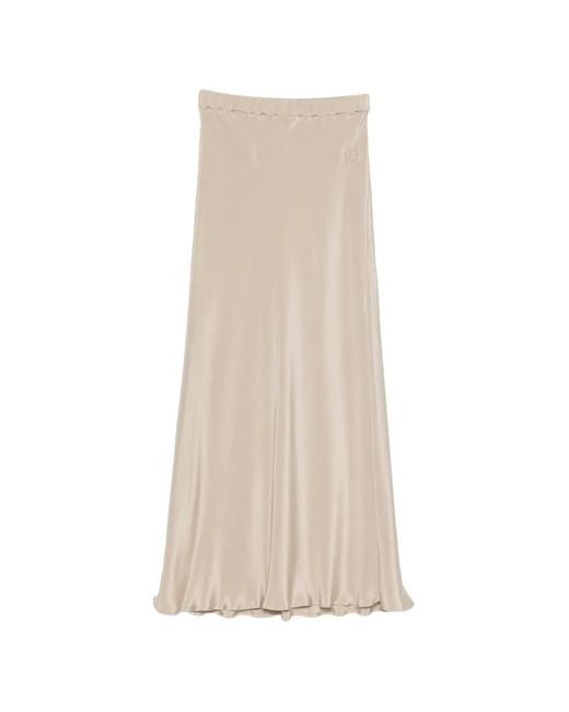 Max Mara Natural Sospiro Satin-Finish Skirt
