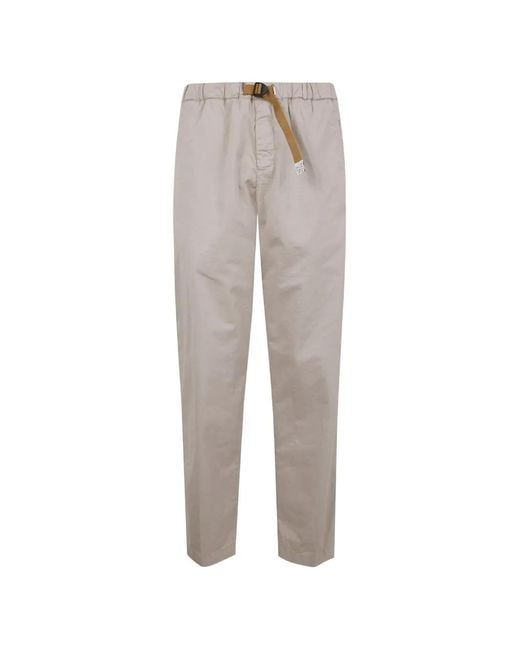 White Sand Gray Pocket Buckle Trousers for men