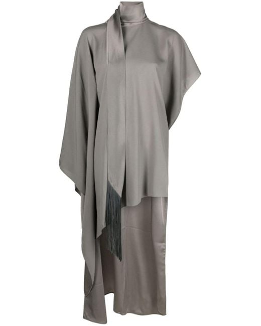 ‎Taller Marmo Gray California Asymmetric Crepe Dress