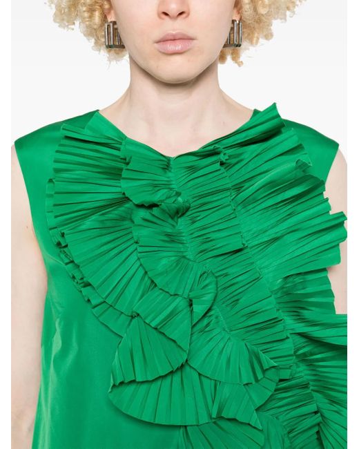 P.A.R.O.S.H. Pimpy Mini-Jurk in het Green