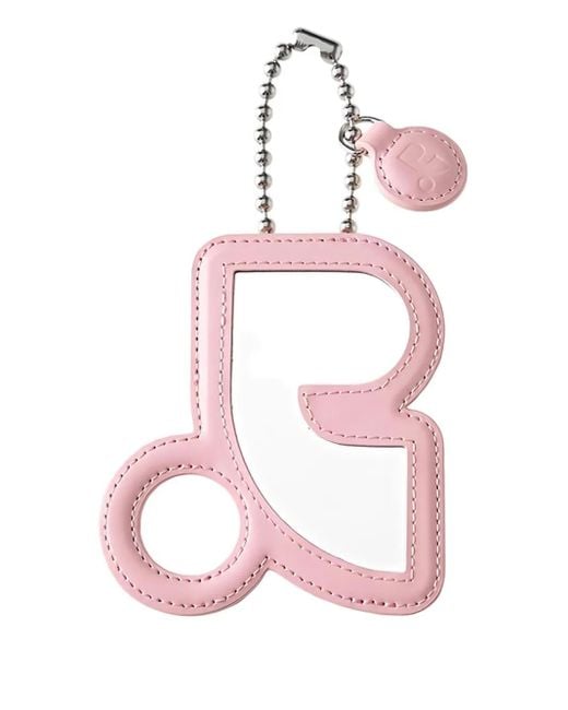 Rest&Recreation Pink Mirror Leather Carholder Keyring