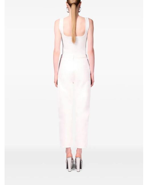 Area White Crystal-embellished Jeans