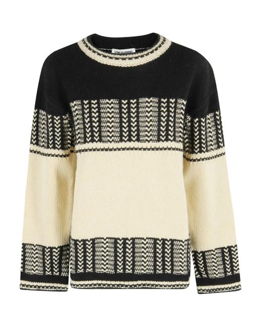Low Classic Black Patterned Sweater