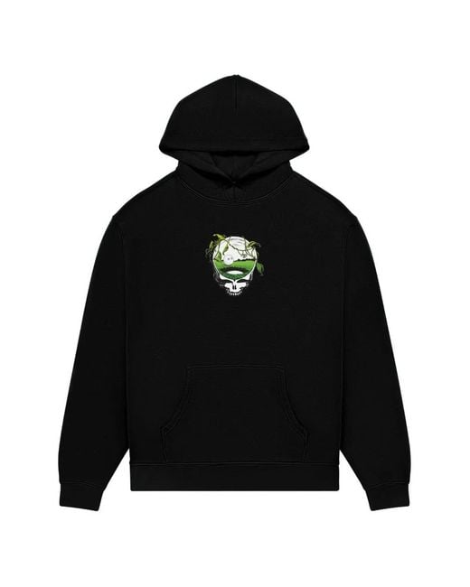 Malbon Golf Black Graphic-Print Hoodie for men