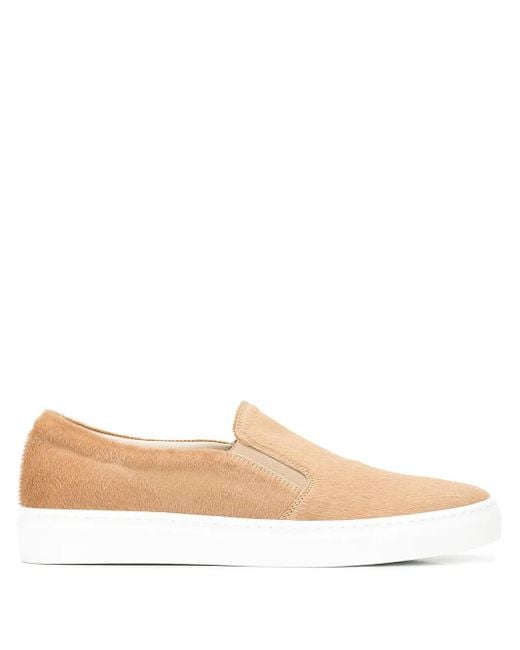 Madison Maison Brown Round-Toe Slip-On Sneakers