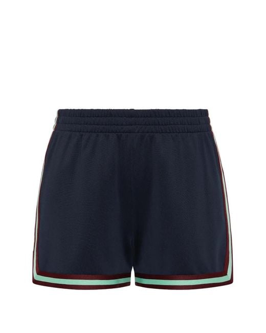 The Upside Blue Cleopatra Striped-Trim Shorts
