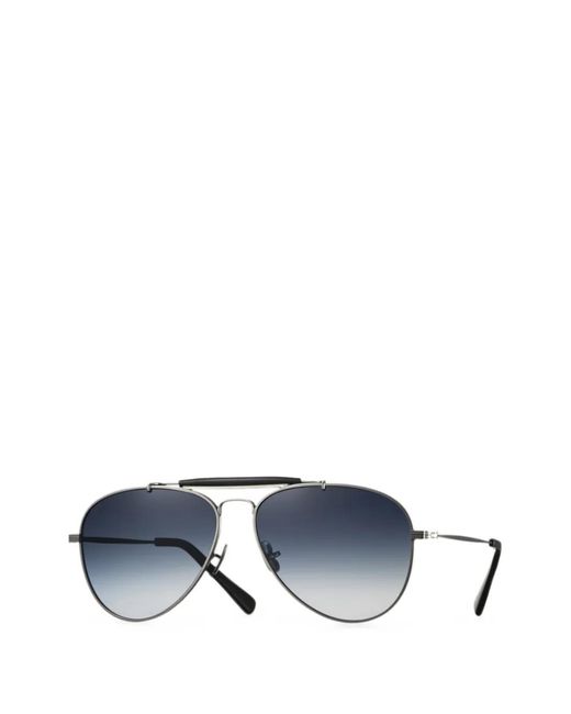 Eyevan 7285 Blue Astro Pilot-Frame Sunglasses