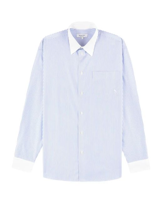 Sporty & Rich White Striped Pocket Shirt