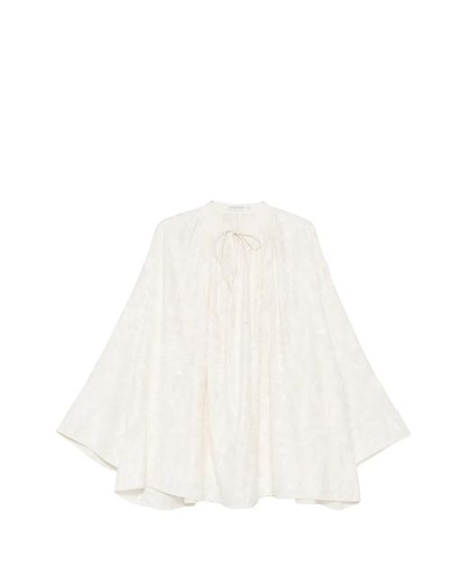 Viktoria Chan White Paisley-Embroidered Blouse