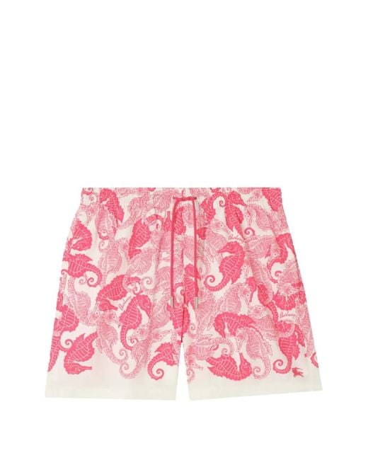 Burberry Pink Seahorses Swim Shorts for men