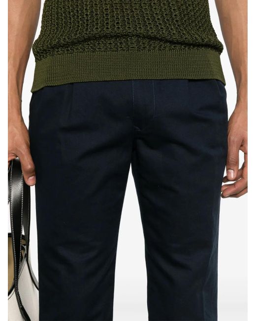 Incotex Twill Chino in het Blue voor heren