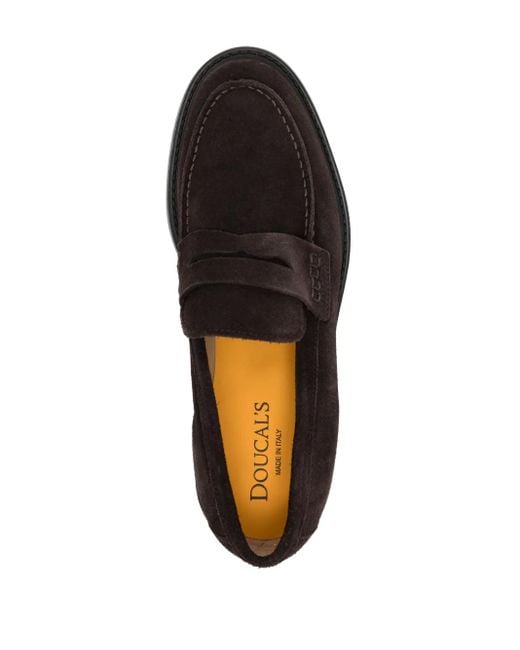 Doucal's Brown Suede Loafers