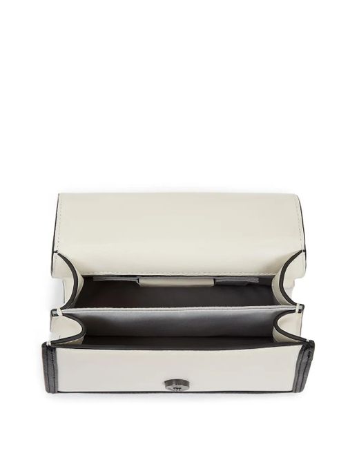 Karl Lagerfeld Black Signature Leather Top-Handle Bag