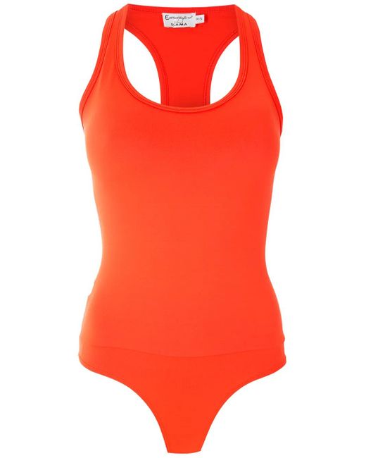 Amir Slama Effen Bodysuit in het Orange