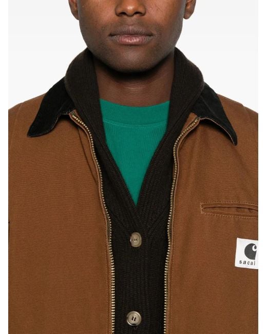 Sacai X Carhartt コントラストカラージャケット ブラウン | Lyst