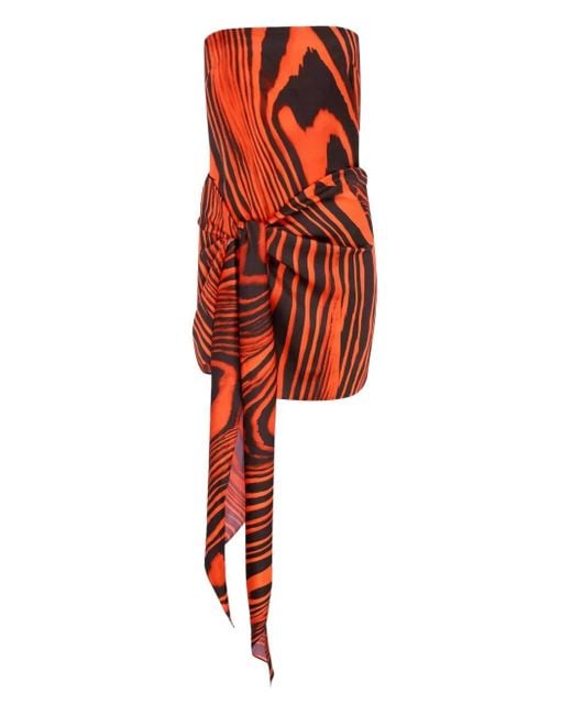 david koma scarf asymmetrical hem mini dress David Koma Asymmetric Minidress