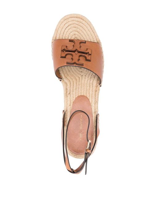 Tory Burch Natural Ines 65mm Leather Espadrilles