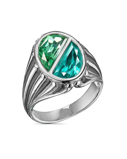 Anabela Chan Gray 18Kt Vermeil Paraiba Oval Signet Gemstone Ring