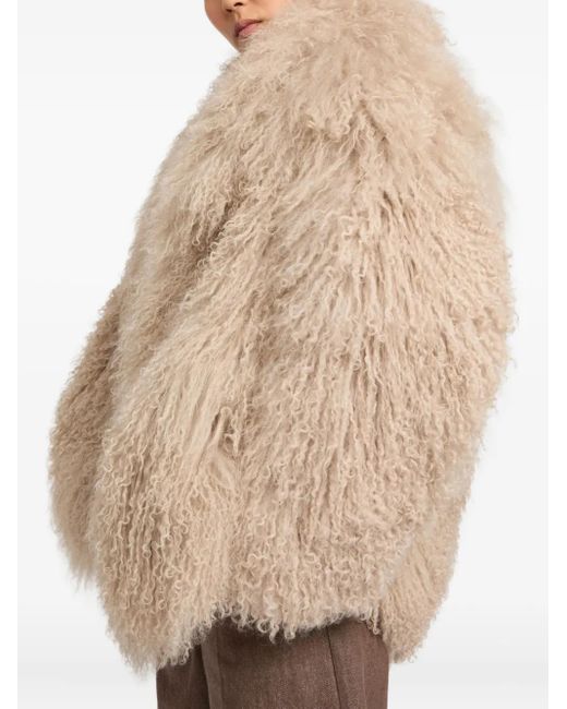 Yves Salomon Natural Shearling Jacket