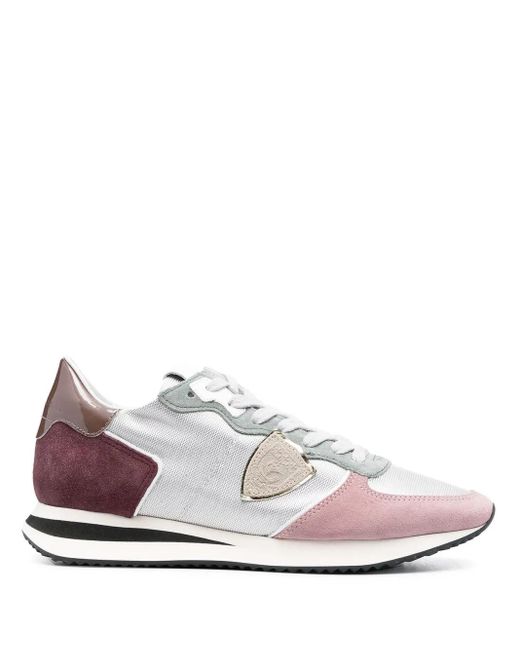 Philippe Model White Logo-Patch Low-Top Sneakers