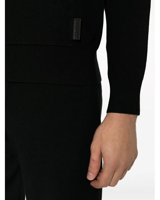 Sandro Black Zip-Up Long-Sleeved Hoodie for men