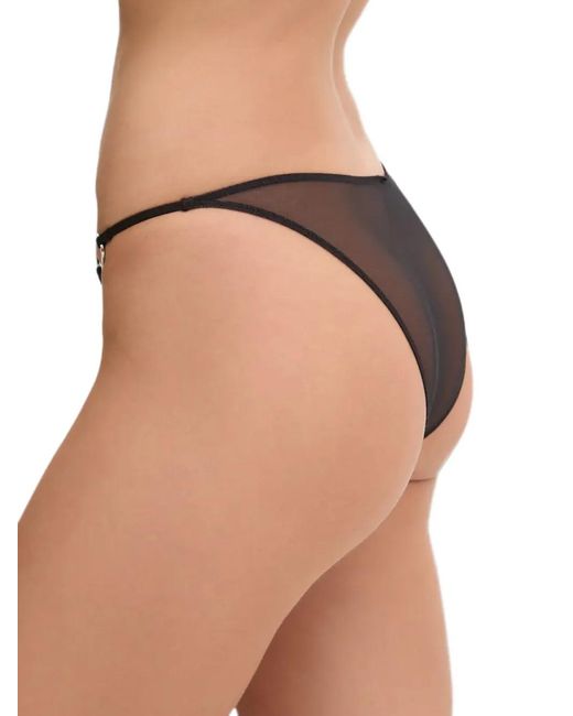 Zhilyova Natural Ember Logo-Plaque Mesh Briefs