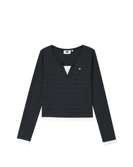 Chocoolate Black Striped Long-Sleeve T-Shirt
