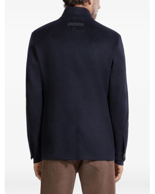 Zegna Blue Oasi Cashmere Il Conte Jacket for men