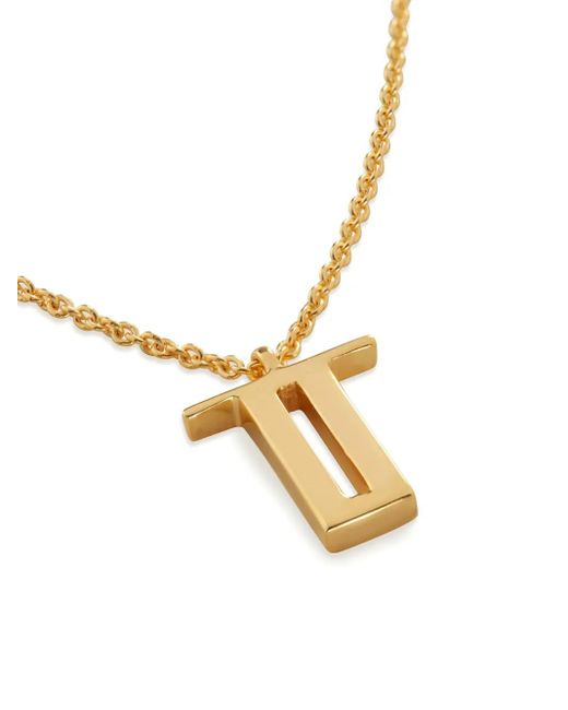 Monica Vinader Metallic Alphabet T-Pendant Necklace