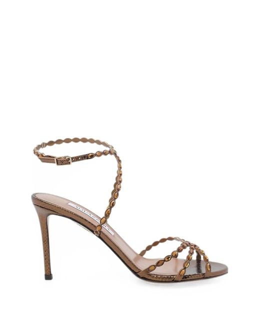 Aquazzura Metallic Love Struck 85 Sandals