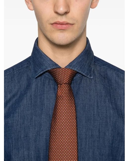 Dell'Oglio Blue Buttoned Shirt for men