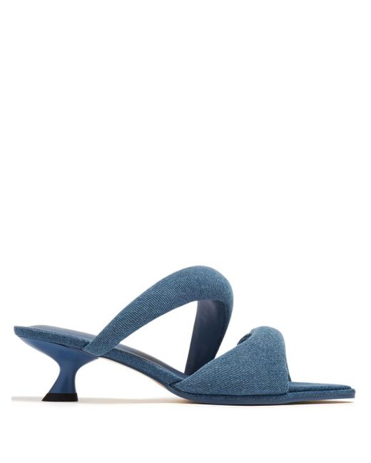 JW PEI Blue Padded Denim Sandals