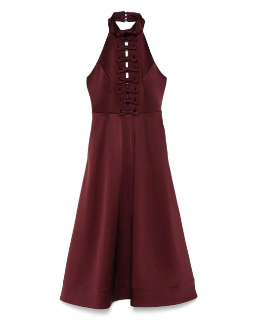 Rebecca Vallance Red Merlot Midi Dress