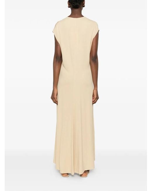 Totême White V-Neck Jersey Dress