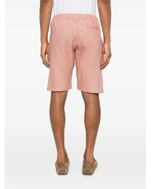 Kiton Pink Drawstring Shorts for men